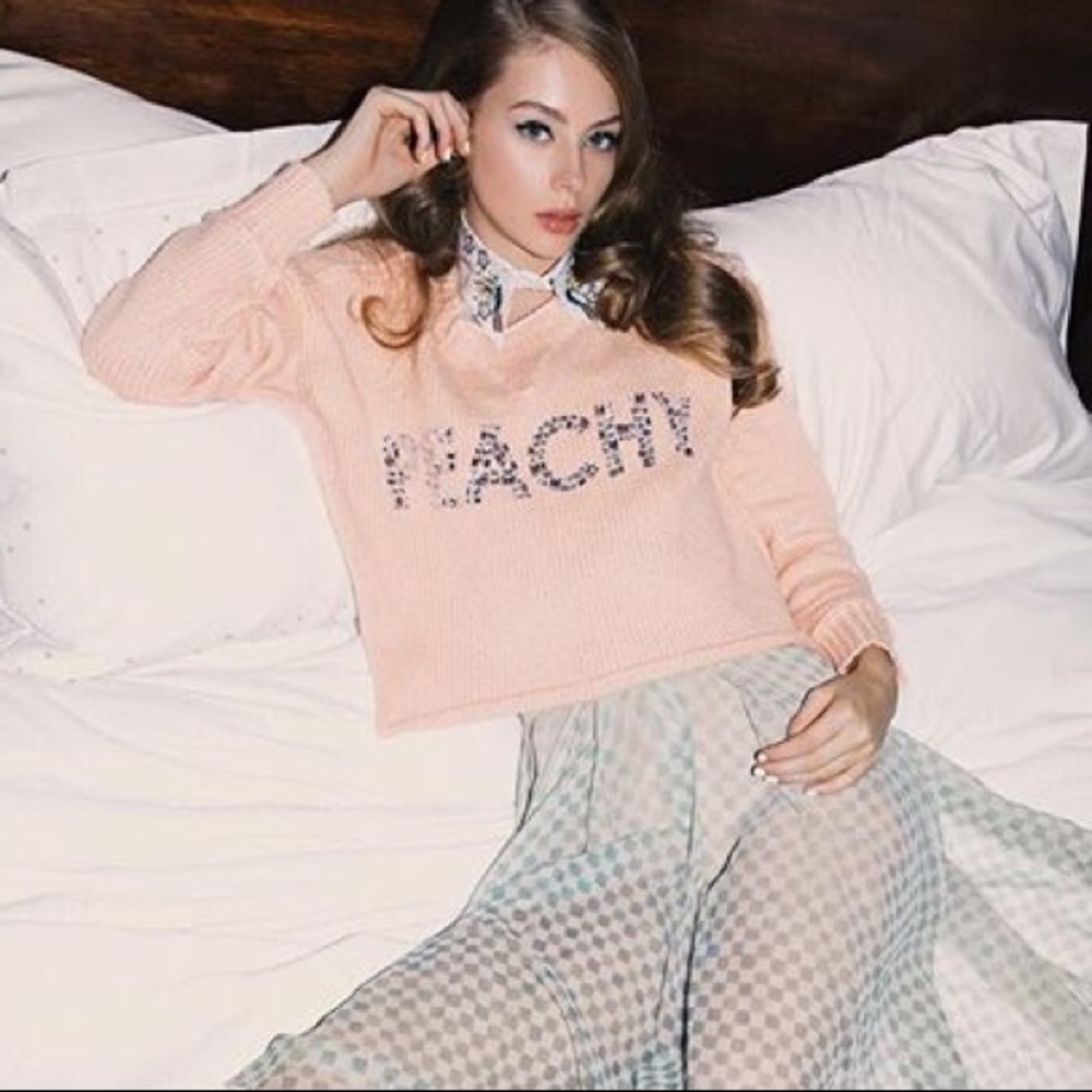 NWT Wildfox “Peachy” Marlon Sweater S,M - Picture 6 of 8